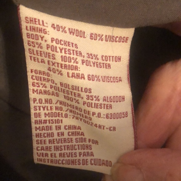 Never worn houndstooth gray/white coat, size L, 2 pockets, big buttons on cuffs - Picture 3 of 6